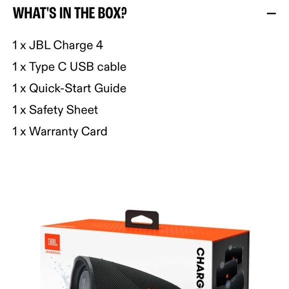 JBL Charge 4 Bluetooth Waterproof Speaker in White - New in Box - Picture 7 of 9